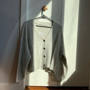 Gray cardigan